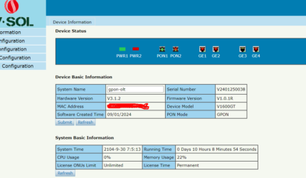 Cara Setting OLT GPON VSOL 2 PON V1600GT